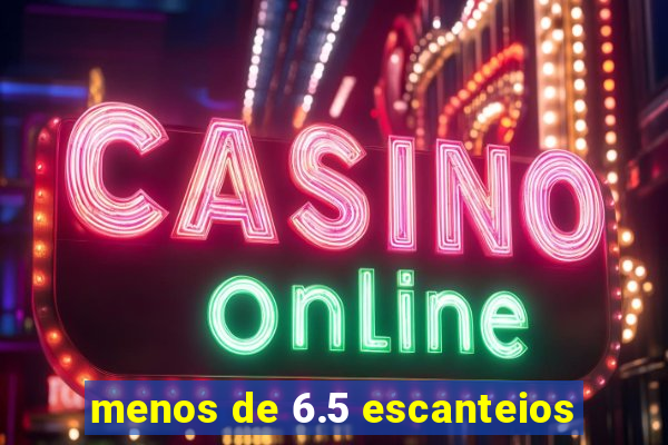 menos de 6.5 escanteios