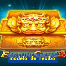 modelo de recibo de pagamento word
