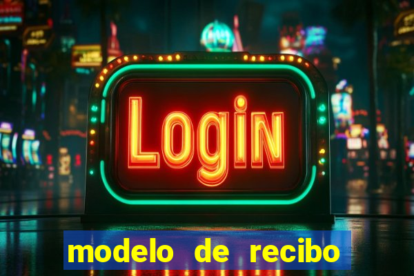 modelo de recibo de pagamento word