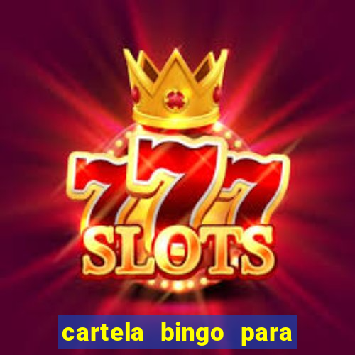 cartela bingo para cha de cozinha imprimir gratis