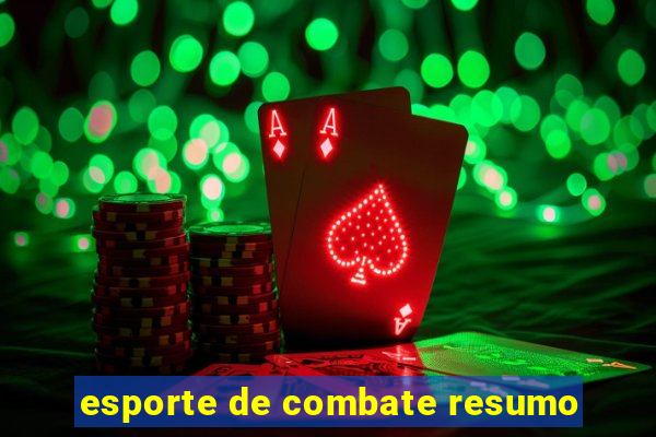 esporte de combate resumo
