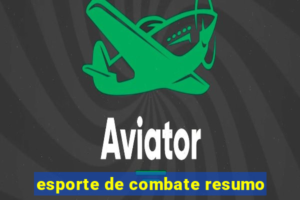 esporte de combate resumo