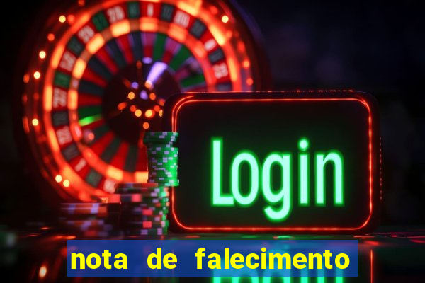 nota de falecimento a tribuna santos hoje