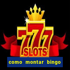 como montar bingo brinquedos toia