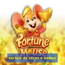 sorteio de cores e nomes