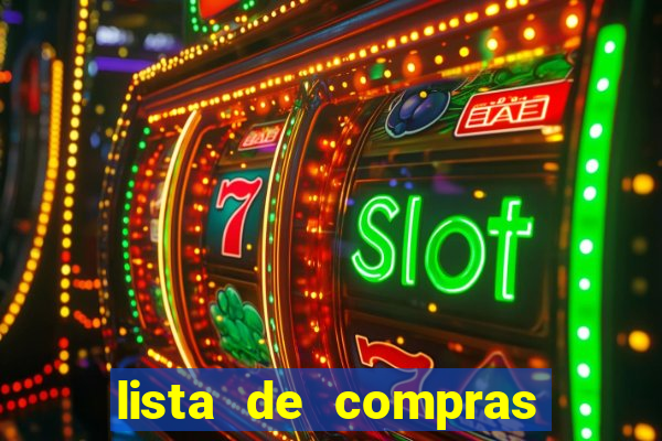 lista de compras com 300 reais