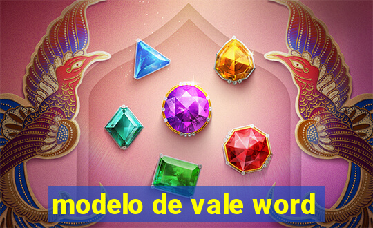 modelo de vale word