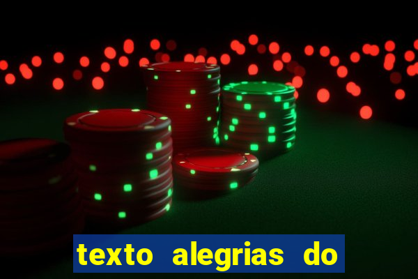 texto alegrias do natal com interpretação e gabarito