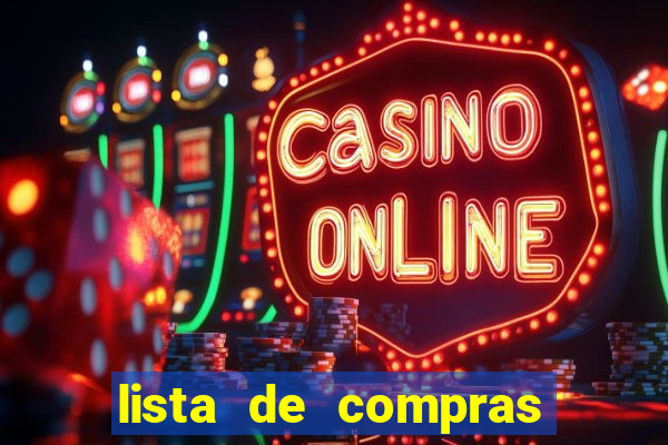 lista de compras para 2 pessoas