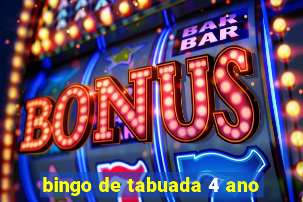 bingo de tabuada 4 ano