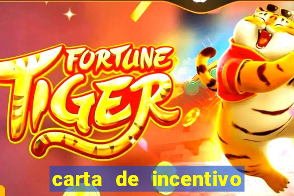 carta de incentivo para alunos