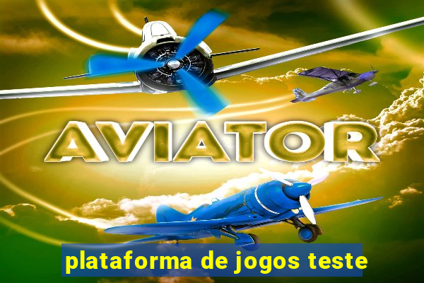 plataforma de jogos teste