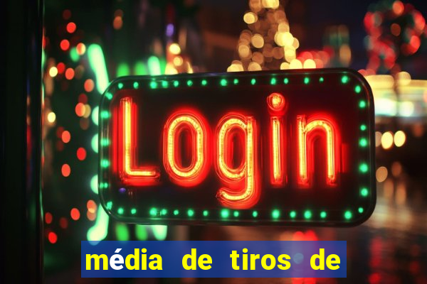 média de tiros de meta por jogo