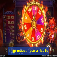 ingressos para beto carrero world