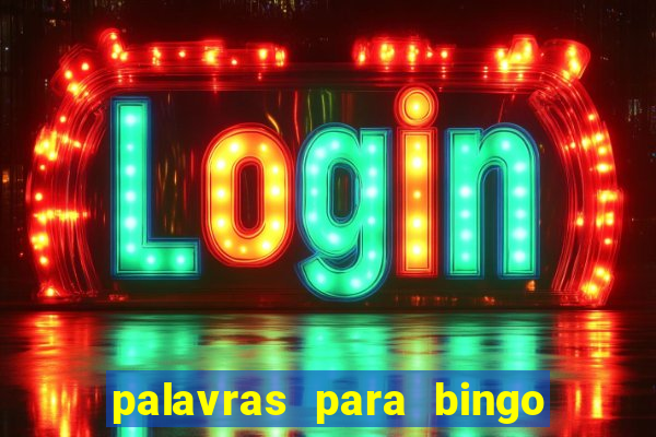 palavras para bingo cha de bebe