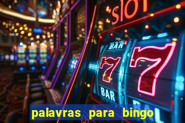 palavras para bingo cha de bebe