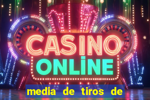 media de tiros de meta por jogo