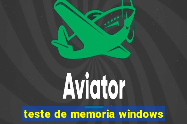 teste de memoria windows