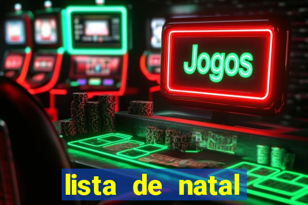 lista de natal para imprimir