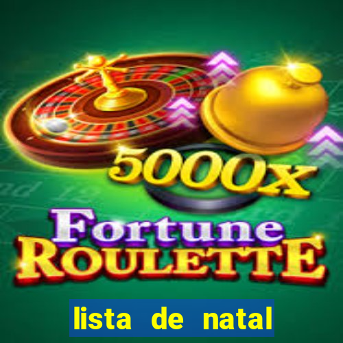 lista de natal para imprimir