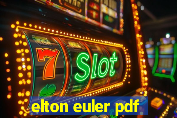elton euler pdf