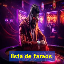 lista de faraos