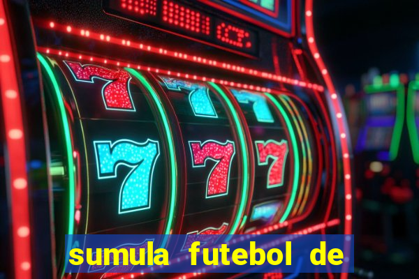 sumula futebol de campo word
