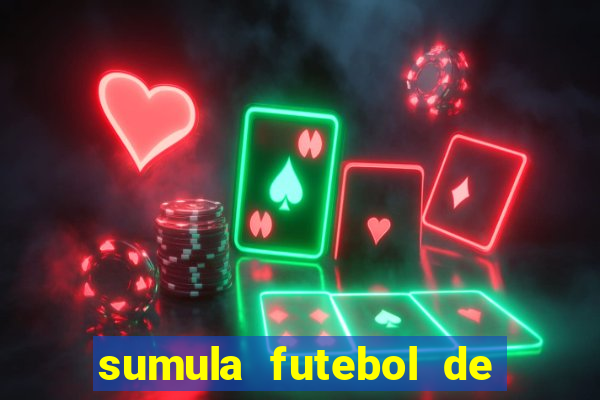sumula futebol de campo word