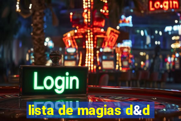 lista de magias d&d
