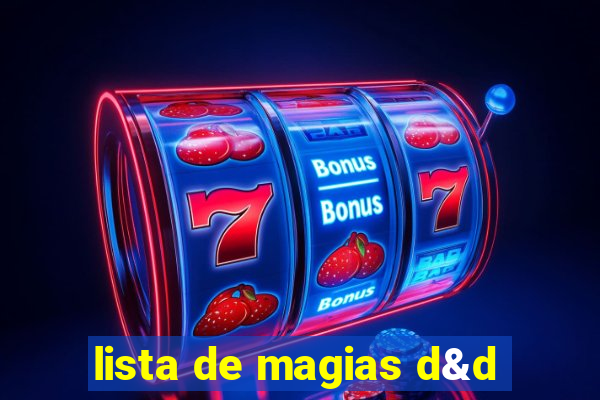 lista de magias d&d