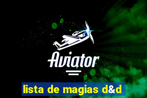lista de magias d&d