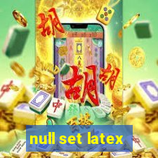 null set latex