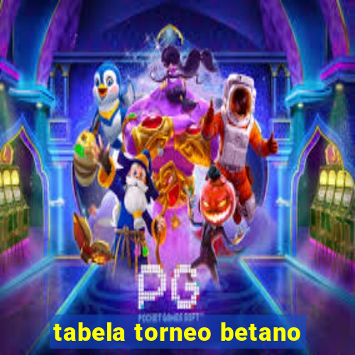 tabela torneo betano