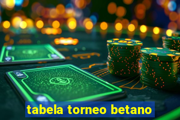 tabela torneo betano