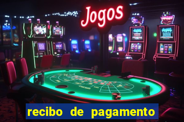 recibo de pagamento simples word