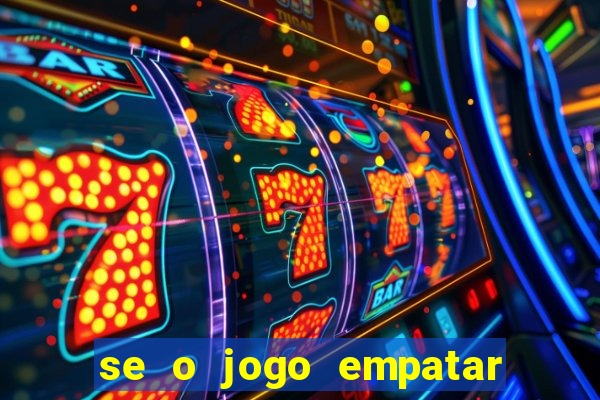 se o jogo empatar hoje quem ganha