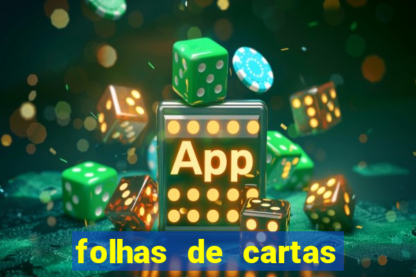 folhas de cartas para imprimir