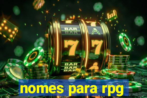 nomes para rpg