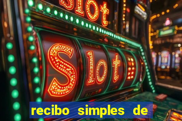 recibo simples de pagamento word