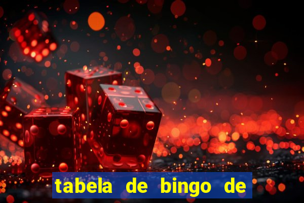 tabela de bingo de 1 a 100
