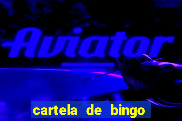 cartela de bingo cha de bebe