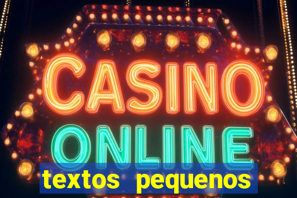 textos pequenos para alfabetizar