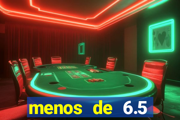 menos de 6.5 escanteios o que significa