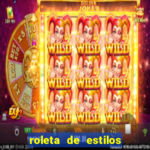 roleta de estilos de roupas