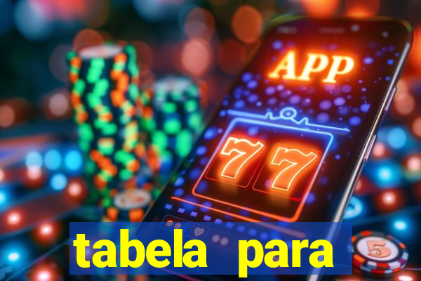 tabela para misturar cores