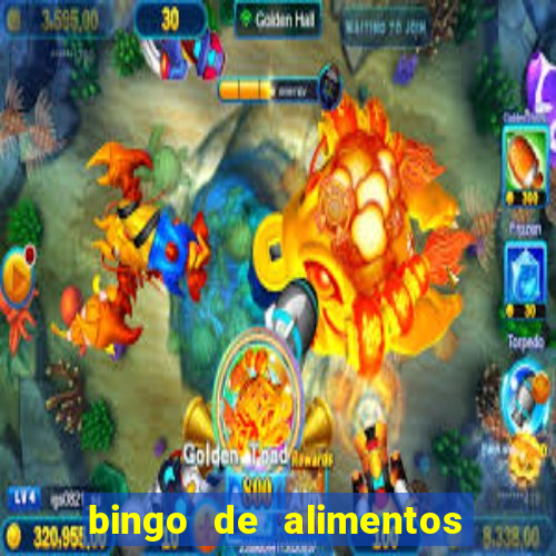 bingo de alimentos saludables para imprimir